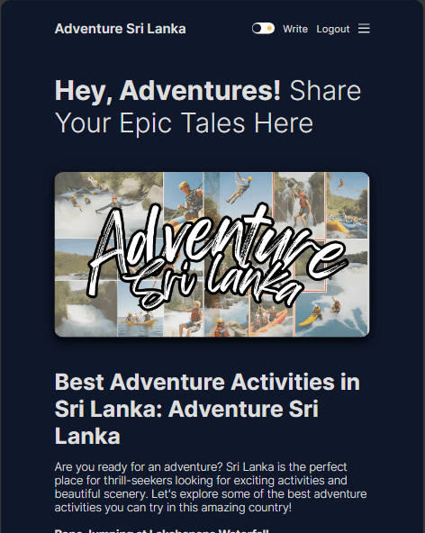 nawod's projects Adventure Sri Lanka image | Nawod Madhuwantha Creative Web Developer | Angular, React, Next.js, TypeScript, Three.JS | 3D Web Design, Parallax Effects, Responsive Solutions